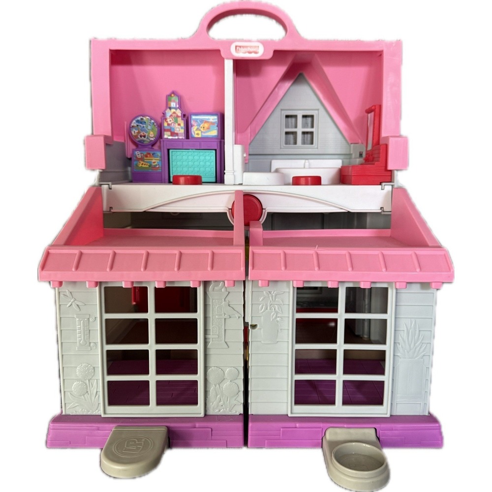 Fisher Price Little People Big Helpers‎ Home Playhouse Pink With Lights & Sound